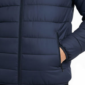 Veste d'hiver matelassée à capuche de haute qualité, nouvelle conception, vente en gros, pour hommes, marque privée, coupe-vent, respirante, logo frontal - Product Image 5