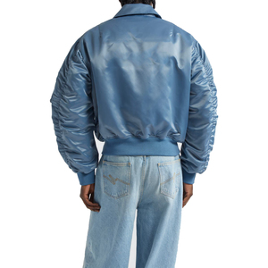 เสื้อโค้ท MA1ผ้าซาตินสำหรับผู้ชายเสื้อแจ็กเก็ตผ้าซาตินน้ำหนักเบา - Product Image 2