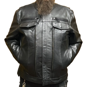 Chaqueta Alta 100% Cuero Genuino - Product Image 1