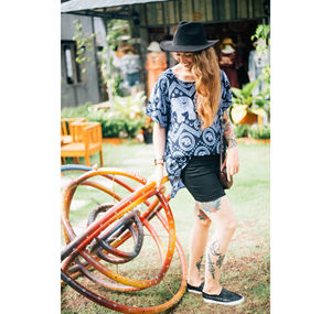 Napat Clothing T-shirt à manches courtes à col rond pour femme Prêt à expédier SH0133-02 - Product Image 5