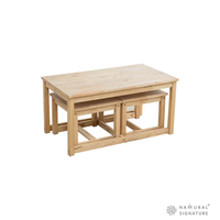 Table basse convertible 3 en 1, meuble multifonctionnel compact pour salon, pratique, durable, exporté de Malaisie