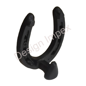 Crochet de chaussure de cheval noir article équestre mouchoirs de cheval en fonte d'aluminium crochets muraux personnalisés pour la décoration - Product Image 2