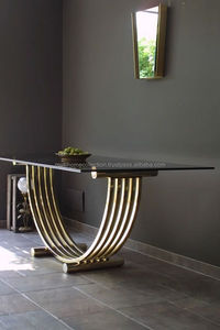 Mesa consola de metal para decoración del hogar con tapa de mármol, sala de estar ecológica, mesa moderna antideslizante para suelo - Product Image 4