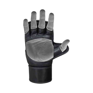 Leather <b>Half</b> Finger Training Gloves For Martial Arts Unisex <b>Slip</b>-On Wrist Support - Product Image 1