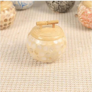 Pot en bambou de qualité supérieure avec incrustation de nacre, fait à la main au Vietnam, pour le rangement de souvenirs, cadeaux - Product Image 3