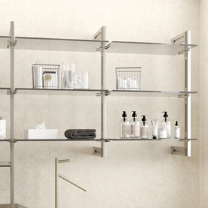 Kit struttura modulare Emuca Zero alluminio verniciato grigio e Hardware per montaggio a parete Zamak inclusi mensole a parete - Product Image 2