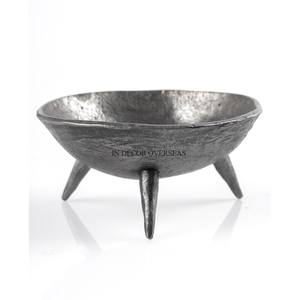 Wholesale Bulk Selling <b>Silver</b> Color Finishing Rough Unique Texture Round Shape Heavy Duty Metal Serving And Decorative <b>Bowl</b> - Product Image 1