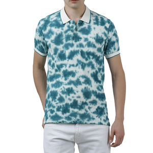 Polos légers Tie Dye matériau souple durable anti-rides respirant séchage rapide durable Tie Dye polos pour hommes - Product Image 1