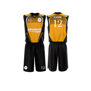 Ensemble de maillots de basket-ball personnalisés, maillot et short en polyester respirant à séchage rapide, vêtements de sport d'équipe pour hommes, femmes et jeunes - Product Image 6