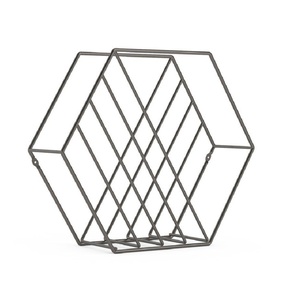 Top Trending <b>Free</b>-<b>Standing</b> Magazine Storage Rack Creative Handle <b>Bookshelf</b> Home Storage Metal Shelf Rack Display - Product Image 6