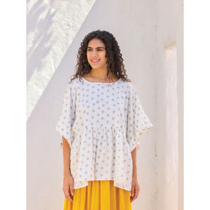เสื้อเชิ้ตผู้หญิงสไตล์ลำลอง Myna รุ่นวินเทจ ผ้าลินินผสมลายเสือดาวปักลายดอกไม้ สำหรับฤดูใบไม้ร่วง ไซส์ XL - Product Image 1