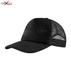 Sombrero de camionero con bordado de malla con letras negras de béisbol de 5 paneles de alta calidad, gorra de béisbol de malla hecha a medida - Product Image 2