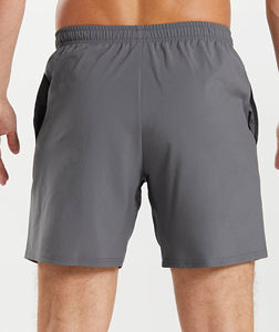 Shorts de sport pour homme sur mesure, multi-poches, respirants, séchage rapide, 100% polyester, couleur unie, décontractés, taille haute, cordon de serrage en toile - Product Image 2
