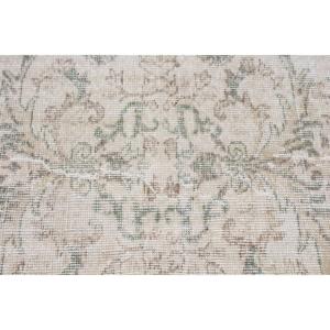 Tapis turc 7,3 x 11,7 pieds, tapis vintage, tapis à bordure blanche en laine - Product Image 5