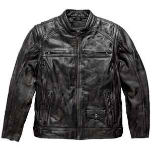 Luxurious 2026 Genuine 100% Leather Cotton <b>Filling</b> Regular Length Cowhide Breathable Waterproof <b>Men</b> Leather <b>Jacket</b> - Product Image 1