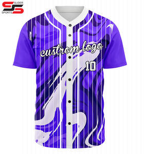 Vente en gros Nom cousu sur mesure Numéros Chemises de baseball personnalisées Uniformes de maillot de baseball personnalisés - Product Image 4