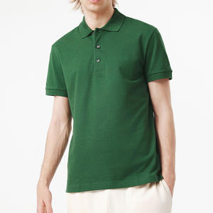Polo en soie glacée à séchage rapide avec logo personnalisé OEM, broderie, design imprimé, polo à manches courtes en jacquard pour homme - Product Image 4