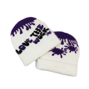 Gorros de punto con puños de invierno personalizados de alta calidad 2024, gorros bordados, gorros cálidos Unisex de Color sólido - Product Image 1