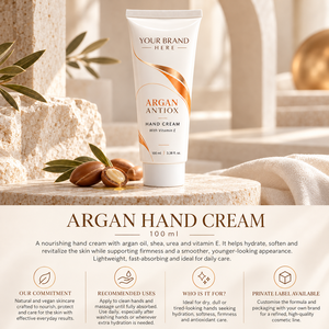Crema de Manos de Argán de Marca Privada 100ml |   Reafirmante y Humectante Antienvejecimiento |   Fabricante OEM España - Product Image 3