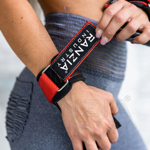 Empuñaduras de mano de gimnasia con logotipo personalizado con correa de material de nailon para barras Kettlebells empuñaduras de goma para levantamiento de pesas - Product Image 3