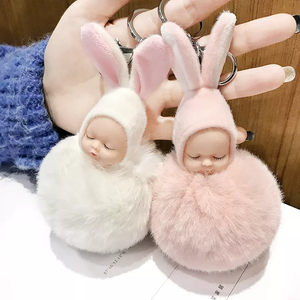 Poupée de couchage de 8CM, pendentif boule de cheveux, porte-clés en <span class=keywords><strong>laine</strong></span> de coton, sac, jouet boule - Product Image 6