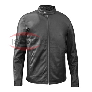 Chaqueta de Cuero Negra Personalizada, Chaqueta de Cuero de Moda, Chaqueta de Cuero Urbana - Product Image 1
