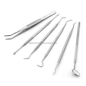 Kit de examen Dental Manual de acero inoxidable de marca personalizada, juego de instrumentos dentales reutilizables, certificado CE, etiqueta privada OEM - Product Image 2