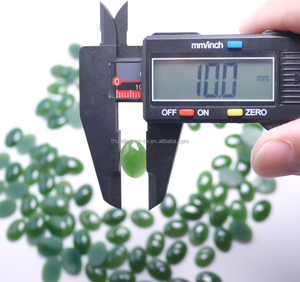 Cabujón de Jade de nefrita verde Natural de corte ovalado de 10x14mm de alta calidad para la fabricación de joyas de piedras preciosas sueltas - Product Image 4