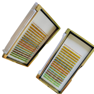 2023 belle personnalisé privé 16 lignes paillettes Extensions de cils professionnel noir 0.15mm fabriqué Vietnam Extension de cils - Product Image 1