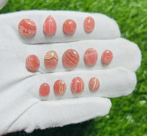 100% piedras de Rodocrosita Rosa Natural MM cabujón de piedras preciosas sueltas pulidas para la fabricación de joyas varios tamaños para colgantes de anillos - Product Image 5