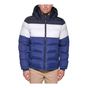 Abrigo de invierno con estilo para hombre, chaqueta acolchada alternativa ultra cálida con cuello levantado, duradera, cómoda para uso en exteriores - Product Image 1