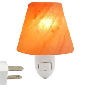 Lámpara de sal Natural del Himalaya de calidad superior, luz nocturna de sal del Himalaya, luz de cristal de forma Natural con enchufe de pared de EE. UU./Reino Unido/UE/AU - Product Image 1