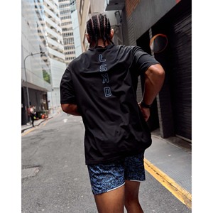 Run Club Script FLXCotton T-shirt oversize pour femme - Noir Palace Blue - Product Image 3