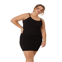 Robe Bodysuit Gainante en Coton à Haute Compression pour Femme, Taille Ajustée, Effet Ventre Plat, Grande Taille, Unie, Anti-Plis, Personnalisable