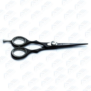 กรรไกรตัดผมสีดำทนทานพร้อมใบมีดคมและสกรูปรับได้ - Product Image 5