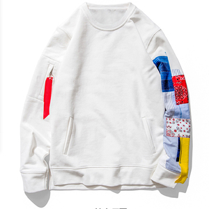 Stylish Men's <b>Slim</b> Fit Long Sleeve Fleece Sweatshirt 100% Cotton Eco-Friendly Activewear Hoodie with <b>Patches</b> for Winter - Product Image 2