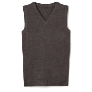 Gilet pull personnalisé pour collège, col en V, 100 % acrylique, anti-boulochage, style unisexe, logo personnalisé, uniforme scolaire sur mesure - Product Image 3