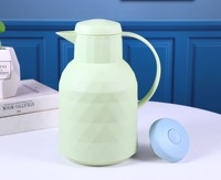 VF104 promocional moderno personalizado 1L árabe polipropileno aislado al vacío tetera a prueba de fugas termo cafetera con interior de vidrio