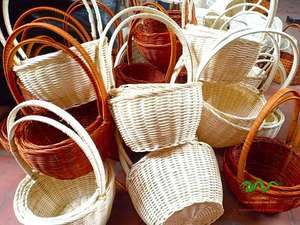 Cestas de almacenamiento de ratán ecológicas hechas a mano de primera calidad Tamaño personalizable Color Alta calidad Alimentos seguros Los mejores artesanos de Vietnam - Product Image 4