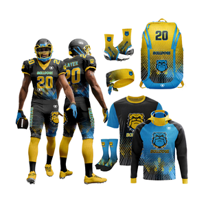 Paquete de Uniformes de Fútbol Americano Personalizados 2025, Ropa de Entrenamiento para Adultos, Conjuntos Personalizados con Transferencia de Calor, 100% Poliéster Transpirable - Product Image 5