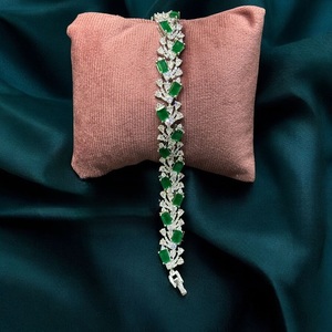 Designer Stylish Premium Quality CZ Tennis Silver Finish <b>Bracelet</b> <b>for</b> Women Girls AD Stones Zircon <b>Charm</b> <b>Bracelet</b> <b>For</b> Women - Product Image 1