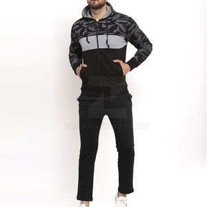 Premium Quality 100% Cotton Winter Hooded Eco-Friendly Men Tracksuits Custom Logo OEM Service Casual Wear - Product Image 1