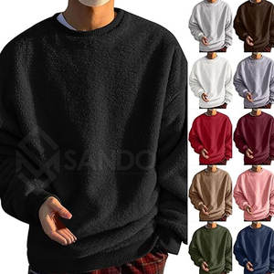 Meilleure vente Sweat-shirt Sherpa pour homme de haute qualité Pull-over de taille supérieure dans des couleurs personnalisées pour l'hiver Motif solide - Product Image 5