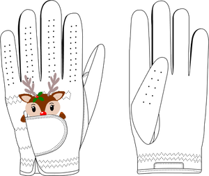 Gants de golf en cuir de mouton Cabretta gauche et droite personnalisés avec motif d'impression pour hommes femmes pour les occasions sportives d'Halloween - Product Image 5