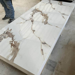 Panneaux muraux décoratifs intérieurs modernes en PVC marbré écologiques pour appartement avec dimensions 1220x2440mm/2800mm/2900mm - Product Image 2