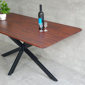 Modern Traditional Combo <b>Dining</b> Set Melaleuca Oak Wood Table 6 Harmoor <b>Plastic</b> <b>Chairs</b> for Farmhouse Living Room CBBA147 Design - Product Image 5