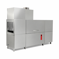 Lave-vaisselle commercial en acier inoxydable, machine à laver la vaisselle électrique à eau chaude, unité de nettoyage à air chaud, capacité de 1000 plats/jour