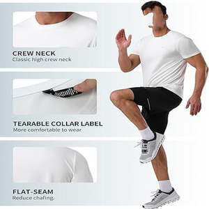 เซ็ตเสื้อยืดผ้าฝ้าย100% 2ชิ้นและกางเกงขาสั้นสำหรับผู้ชายชุดเดรสโอเวอร์ไซส์ปักโลโก้ตามสั่ง - Product Image 6