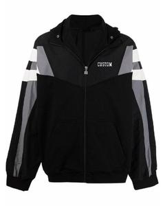 Chaqueta de alta calidad ropa deportiva cortavientos negro de alta calidad letras bordadas cremallera protección solar chaqueta de hombre - Product Image 1
