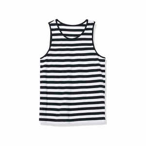 Rib sans manches 100% coton Singlet hommes blanc solide gilet hommes Fitness débardeur entraînement gymnastique chemise impression numérique débardeurs - Product Image 6